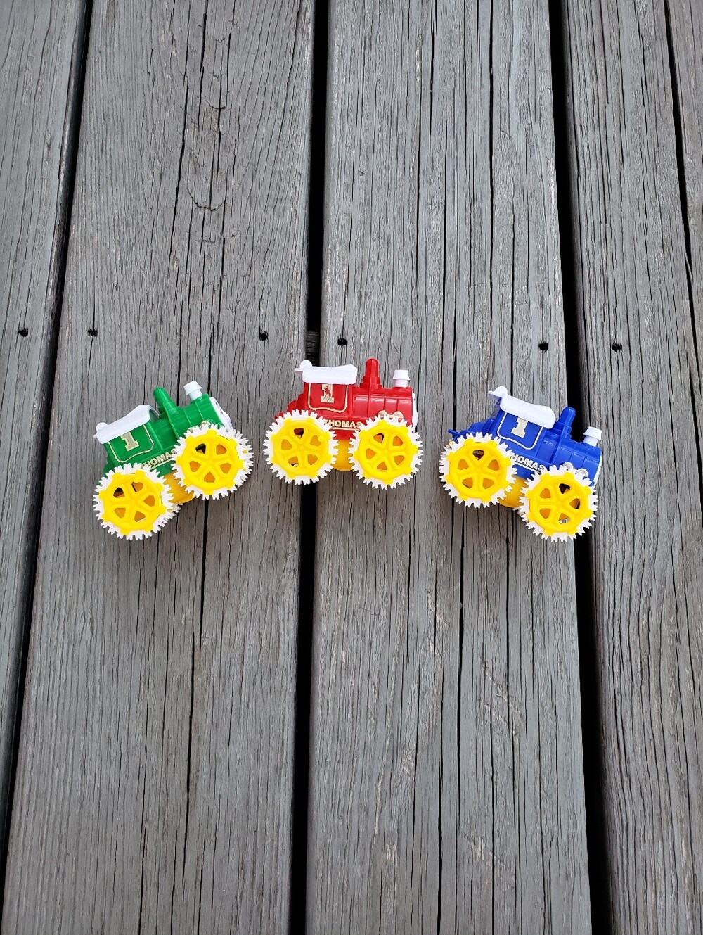 Push 'N' Go Mini Train Set - Red, Blue & Green